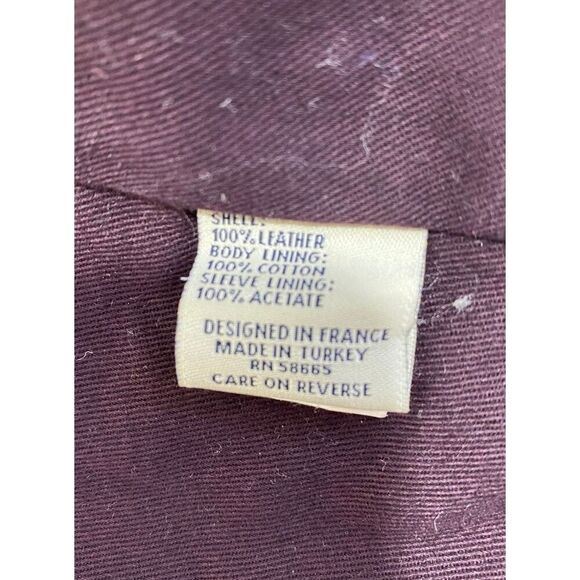 Vintage Mens Faconnable Soft Leather Flight Jacket Coat Black Medium Stitching - Picture 16 of 16